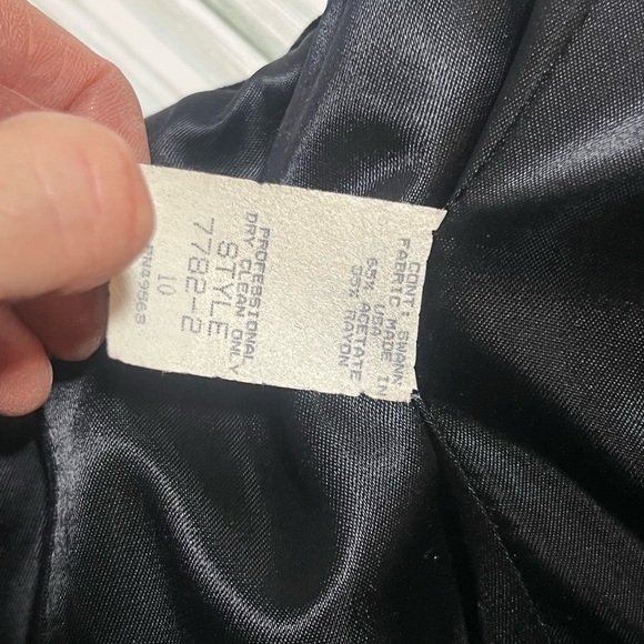 80s Victor Costa For Saks Fifth Avenue Black Velvet Strapless Dress Sz 10 - Picture 5 of 6